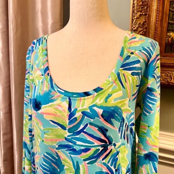 EEUC Lilly Pulitzer Devon Scoop Neck‎ Dress in Multi Serenity Now Size SMALL - Picture 5 of 7